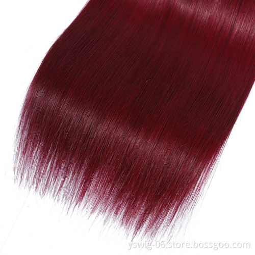 XCCOCO 10-28 Inches Wine Colored Weave Hair, Ombre Colored Hair Weave, Wholesale Malaysian Colored Two Tone Hair Weave